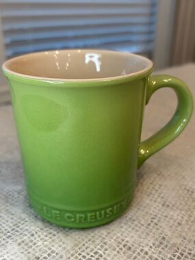 Le Creuset Palm Green Coffee Mug EUC